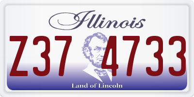 IL license plate Z374733