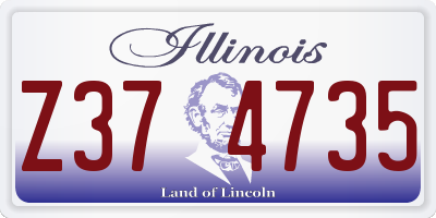 IL license plate Z374735