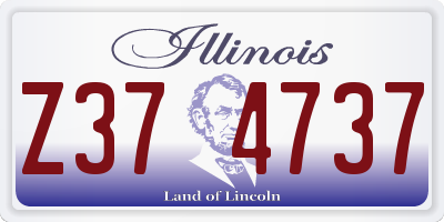 IL license plate Z374737