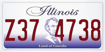 IL license plate Z374738