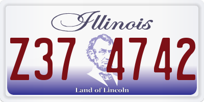 IL license plate Z374742