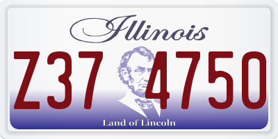 IL license plate Z374750