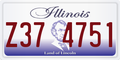 IL license plate Z374751