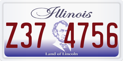 IL license plate Z374756