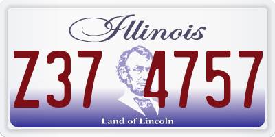IL license plate Z374757