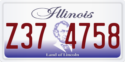 IL license plate Z374758