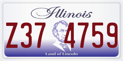 IL license plate Z374759