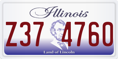 IL license plate Z374760