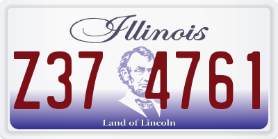 IL license plate Z374761
