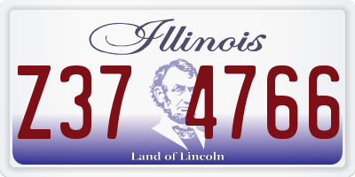 IL license plate Z374766