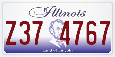 IL license plate Z374767