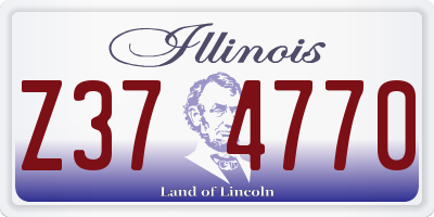IL license plate Z374770