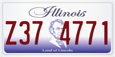 IL license plate Z374771
