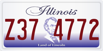 IL license plate Z374772
