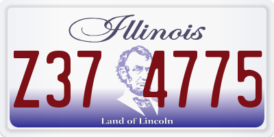 IL license plate Z374775