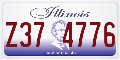 IL license plate Z374776