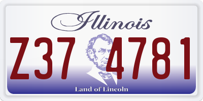 IL license plate Z374781