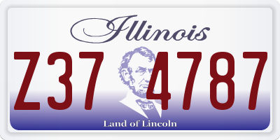 IL license plate Z374787