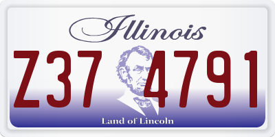 IL license plate Z374791