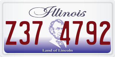 IL license plate Z374792