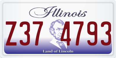 IL license plate Z374793