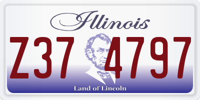 IL license plate Z374797