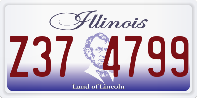IL license plate Z374799