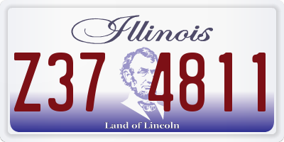 IL license plate Z374811