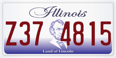 IL license plate Z374815