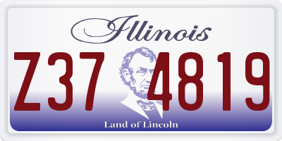 IL license plate Z374819