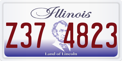 IL license plate Z374823