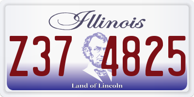 IL license plate Z374825
