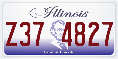 IL license plate Z374827
