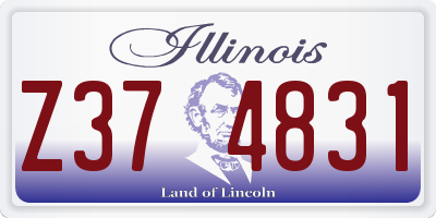 IL license plate Z374831