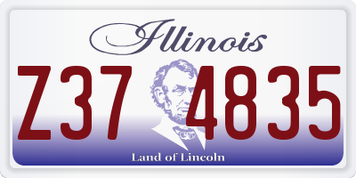 IL license plate Z374835