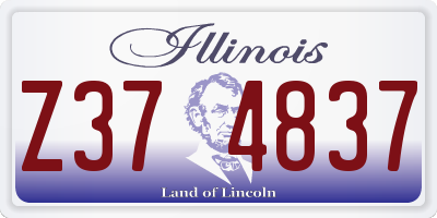 IL license plate Z374837