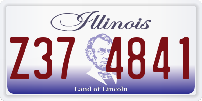 IL license plate Z374841