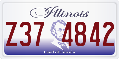 IL license plate Z374842
