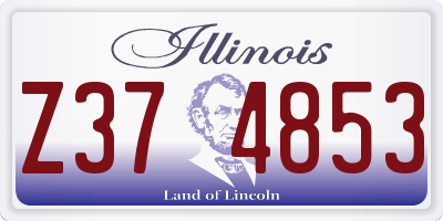 IL license plate Z374853