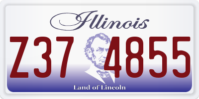 IL license plate Z374855
