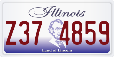 IL license plate Z374859