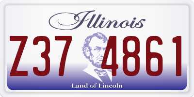 IL license plate Z374861