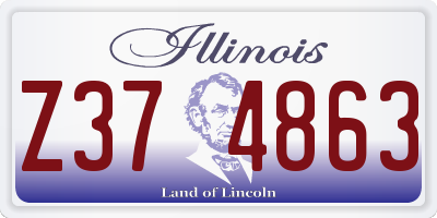 IL license plate Z374863