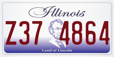 IL license plate Z374864