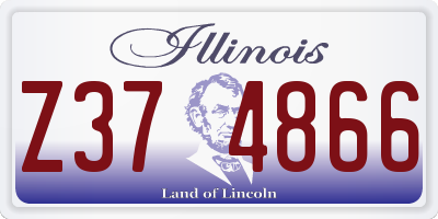 IL license plate Z374866