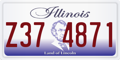 IL license plate Z374871