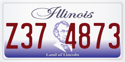 IL license plate Z374873