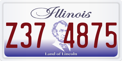 IL license plate Z374875