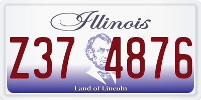 IL license plate Z374876