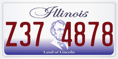 IL license plate Z374878